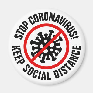 Arrêter les magnets du logo CoronaVirus avec un s