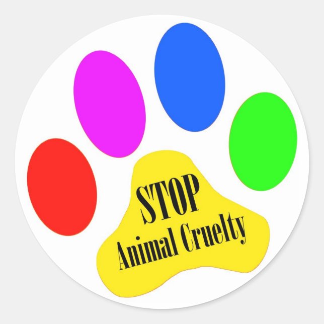 Arrêter les stickers de cruauté envers les animaux (Devant)