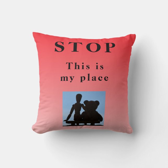 Arrêtez avec votre Photo - coussin jeté (Recto)