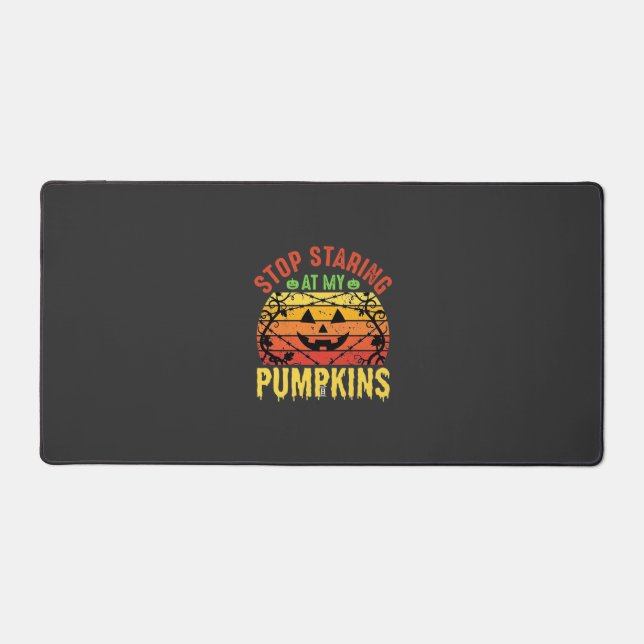 Arrêtez De Regarder Mes Citrouilles Halloween Drôl (Recto)