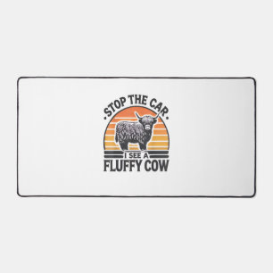 Arrêtez La Voiture Je Vois Fluffy Cow Retro Highla