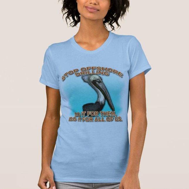 Arrêtez le forage en mer pour les T-shirts de (Devant)