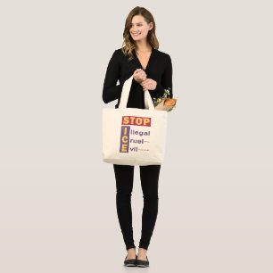 ARRÊTEZ LE Sac fourre-tout ICE pour le mal cruel i