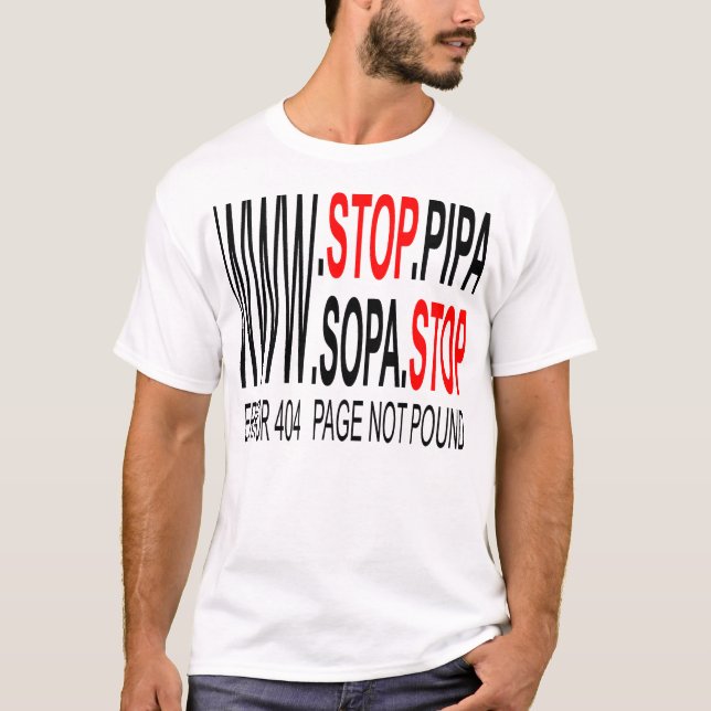 Arrêtez le t-shirt SOPA & PIPA (Devant)