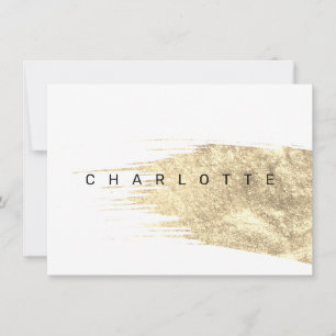 ARRIÈRE Carte de faire-part de naissance artisti