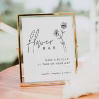 ARRIÈRE Mariage barre de fleurs Signal 8x10 Poster