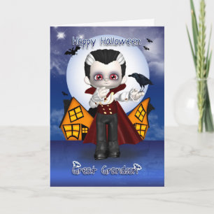 arrière petit-fils plaisir vampire halloween carte
