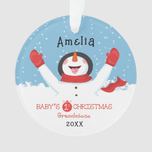 Arrière-petite-nièce Mon premier Noël Bonhomme de