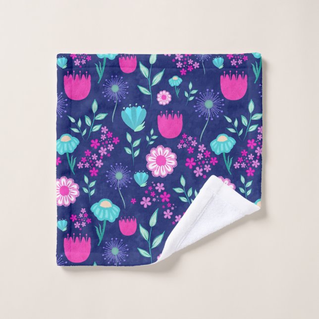 Arrière - plan à motif floral mignon (Gant de toilette)