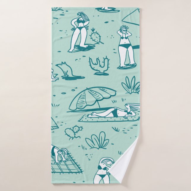 Arrière - plan avec des filles de plage d'été. Pat (Serviette de bain)