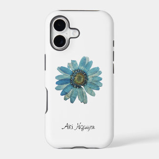 Arrière - plan blanc bleu marguerite avec changeme