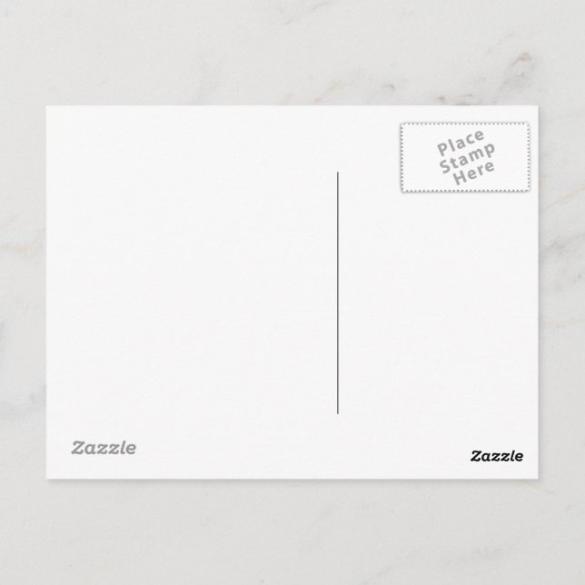 Arrière - plan blanc sur carte postale (Dos)