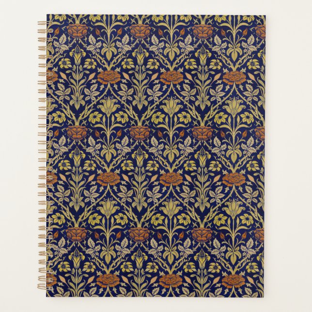 Arrière - plan bleu Morris Rose et Motif de fleurs (Devant)