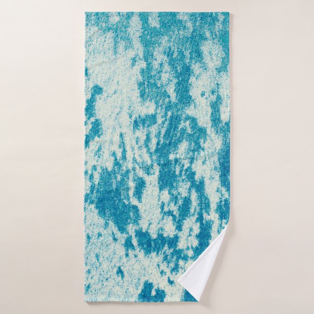 Arrière - plan bleu texturé en tissu dense. Con (Serviette de bain)