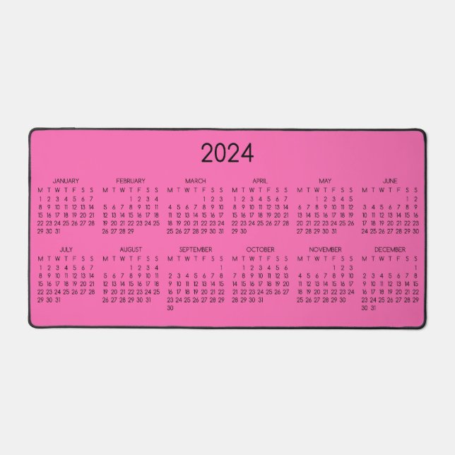 arrière - plan couleur rose chaud du calendrier 20 (Recto)
