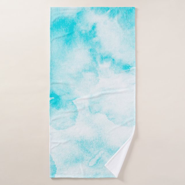 Arrière - plan d'aquarelle bleu (Serviette de bain)
