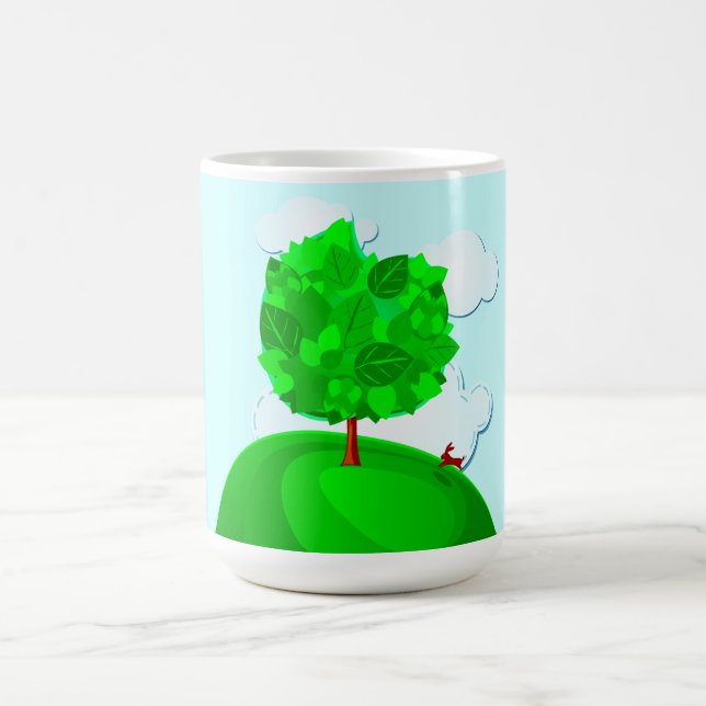 Arrière - plan d'arbre, mug (Centre)