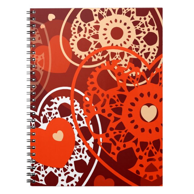 Arrière - plan de coeur, carnet (Devant)