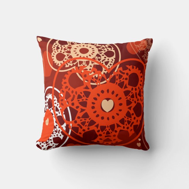 Arrière - plan de coeur, coussin (Recto)