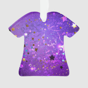 Arrière - plan de feuille violet avec étoiles