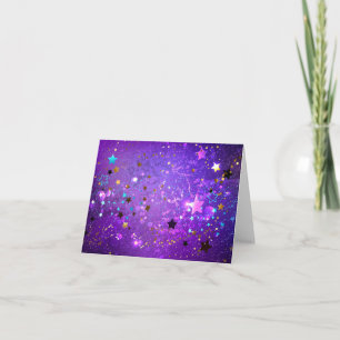 Arrière - plan de feuille violet avec étoiles