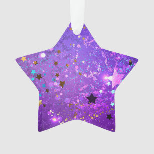 Arrière - plan de feuille violet avec étoiles