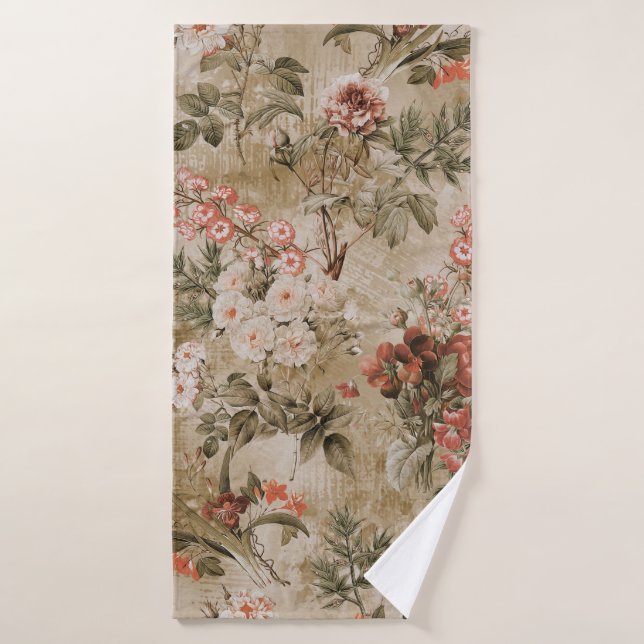 arrière - plan de fleurs colorées. aquarelle Illus (Serviette de bain)