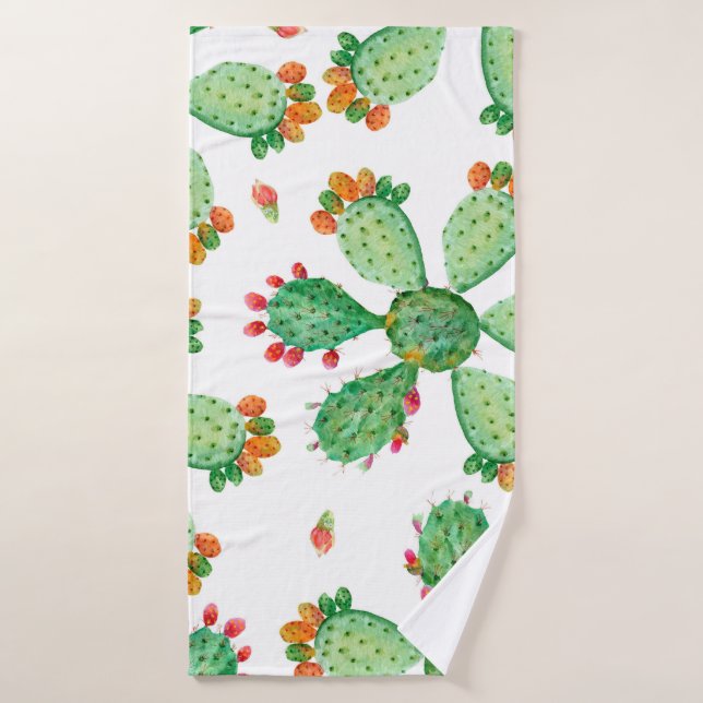 Arrière - plan de jeu de cactus transparent en aqu (Serviette de bain)