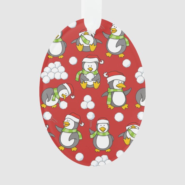 Arrière - plan de pingouins de Noël (devant)