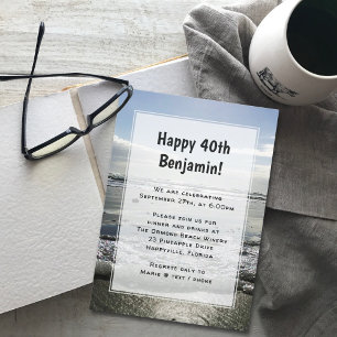 Arrière - plan De Plage Son Invitation De Fête Ann