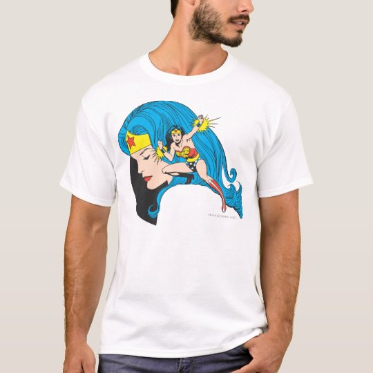 Arrière - plan de profil de femme de merveille t-shirt