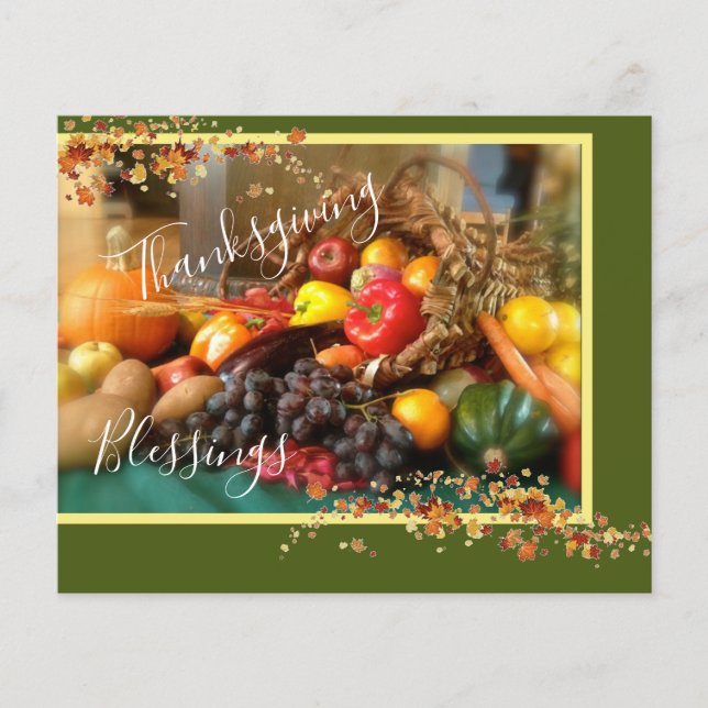 Arrière - plan des Bénédictions de Thanksgiving (Devant)