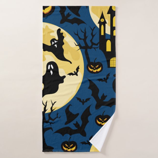 Arrière - plan d'Halloween. Motif sans joint avec  (Serviette de bain)