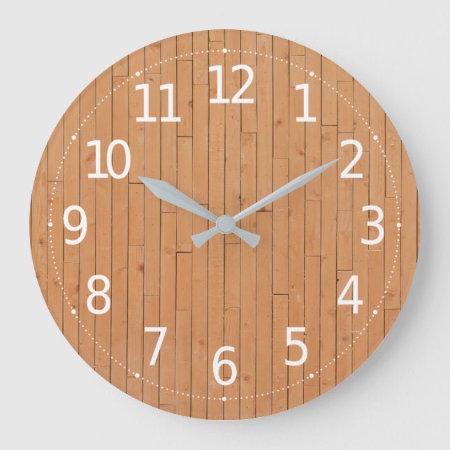 Arrière - plan en bois Brown simple | Horloge mura (Recto)