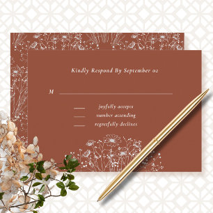 Arrière - plan en terre cuite mariage Fleur sauvag