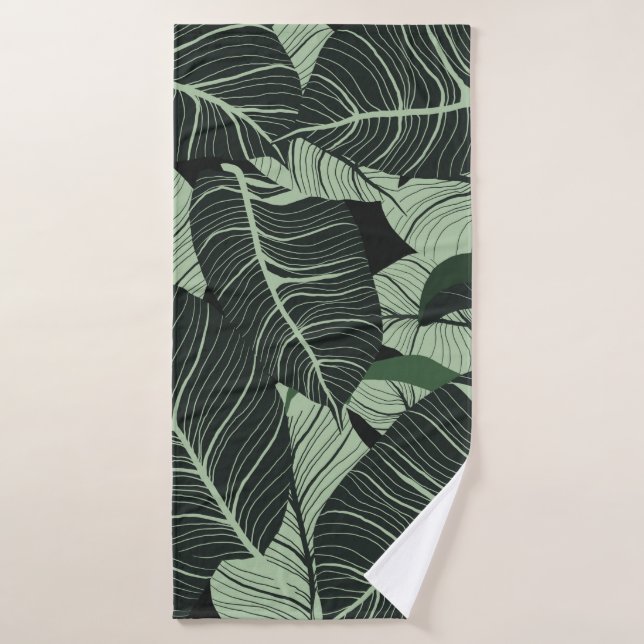 Arrière - plan feuille de luxe nature. Modèle flor (Serviette de bain)