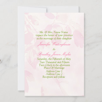 Arrière - plan Floral Invitations Modèle de mariag