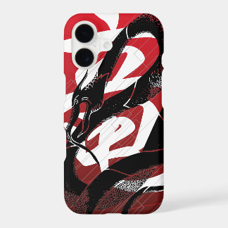 Arrière - plan japonais noir de rouge de dragon