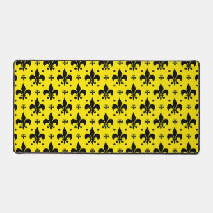 Arrière - plan Jaune Fleur-de-lis Motif Design