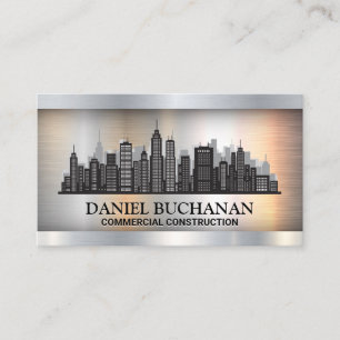 Arrière - plan municipal   Carte de visite métalli