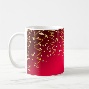 Arrière - plan Parties scintillant rouge avec Mug 