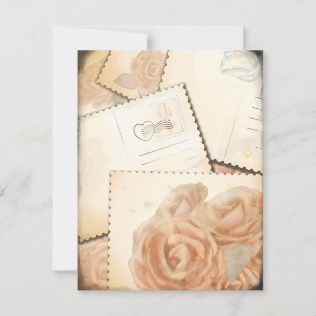 Arrière - plan romantique rétro, invitation (Devant)