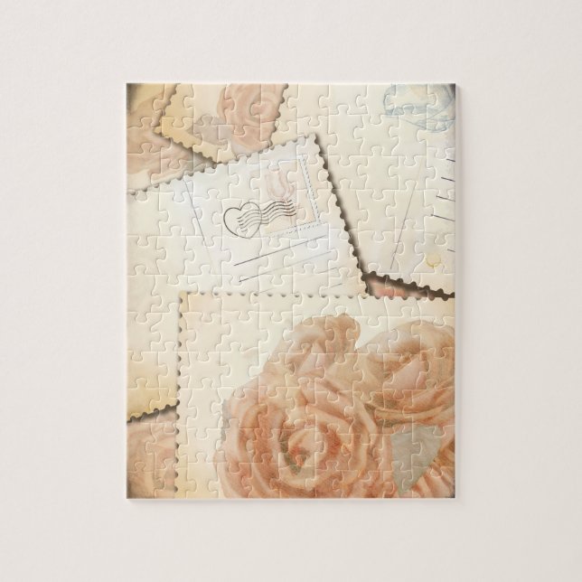 Arrière - plan romantique rétro, puzzle (Vertical)
