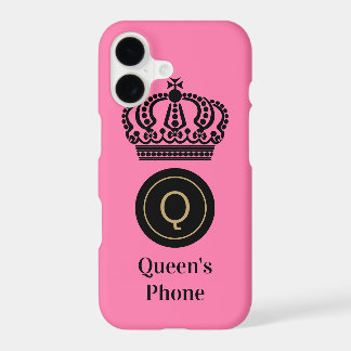 Arrière - plan rose de la reine Monogramme Customi