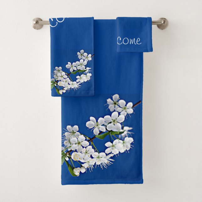Arrière - plan Royal Blue avec de belles fleurs bl (En situation)