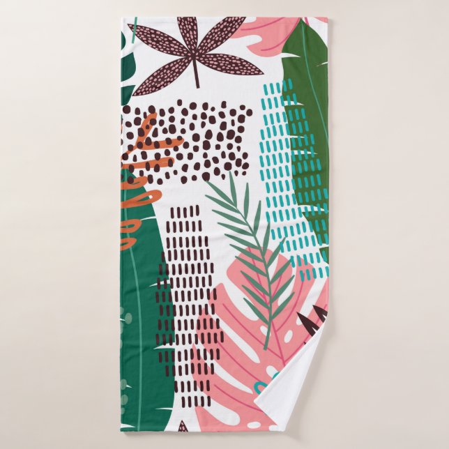 Arrière - plan tropical motif sans couture avec Mo (Serviette de bain)