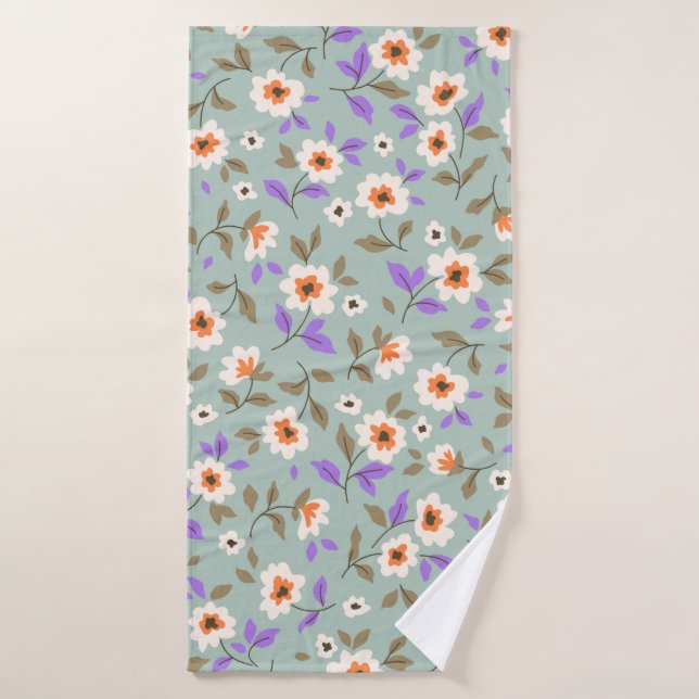 arrière - plan vintage fleuri. Modèle floral avec  (Serviette de bain)