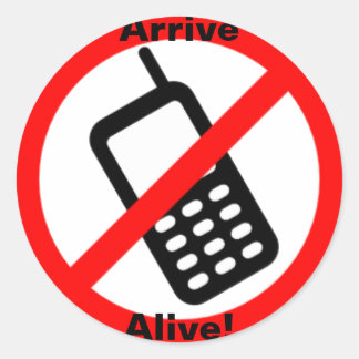 Arrive En Vie ! Grand Sticker rond
