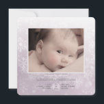Arrivée d'hiver Sq Rose. Faire-part de naissance p<br><div class="desc">Un joli motif de flocon de neige pour présenter l'arrivée de votre bébé d'hiver. La carte est facile à customiser avec votre libellé, police, couleur de police, options de forme de papier et choix de six types de papier. Pas exactement ce que vous cherchez ? Tous nos produits peuvent être...</div>