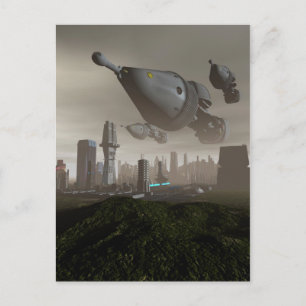 Arrivée géante de vaisseau spatial 2 carte postale